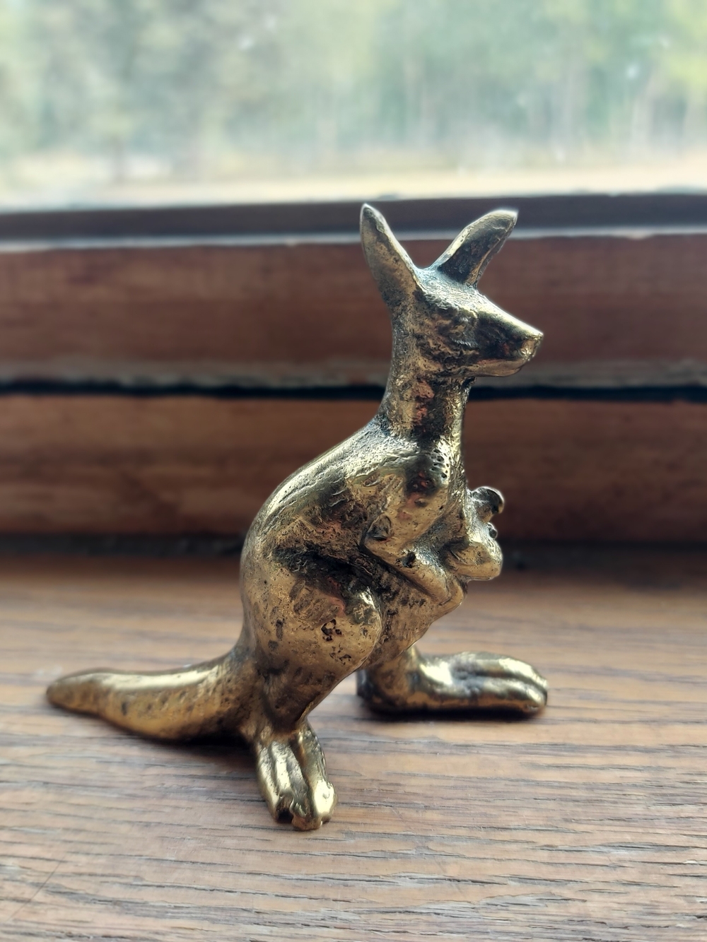 Brass Kangaroo Figurine